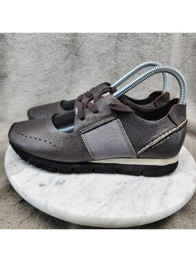 OTBT Shoes Womens Size 6 Star Dust Gray Leather Lace Up Sneaker *Read*